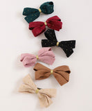 Rora ヘアクリップ キッズ 通販 アイリン ヘアークリップ 髪どめ 髪留め ヘアアクセサリー 髪飾り リボン 大きめ コーデュロイ 子供 女の子 大人っぽい 卒園式 入学式 結婚式 発表会