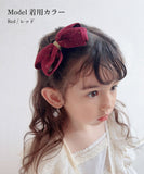 Rora ヘアクリップ キッズ 通販 アイリン ヘアークリップ 髪どめ 髪留め ヘアアクセサリー 髪飾り リボン 大きめ コーデュロイ 子供 女の子 大人っぽい 卒園式 入学式 結婚式 発表会