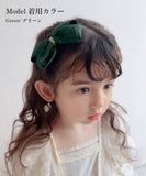 Rora ヘアクリップ キッズ 通販 アイリン ヘアークリップ 髪どめ 髪留め ヘアアクセサリー 髪飾り リボン 大きめ コーデュロイ 子供 女の子 大人っぽい 卒園式 入学式 結婚式 発表会