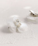 Rora ヘアクリップ キッズ 2個セット 通販 スノーフラワー お花 花びら ヘアークリップ 髪どめ 髪留め ヘアアクセサリー 髪飾り 子供 女の子 大人っぽい 卒園式 入学式 結婚式 発表会