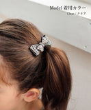 ヘアクリップ リボン 小さめ 通販 Rora ローラ イルミ ヘアークリップ 髪どめ 髪留め ヘアアクセサリー 髪飾り キラキラ ビジュー 女の子 入園式 卒園式 入学式 卒業式 結婚式 発表会