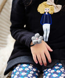 Rora ヘアゴム キッズ 通販 ブルーム ニット 髪ゴム 髪飾り 髪どめ 髪留め ヘアアクセサリー 子供 子ども こども 女の子 女子 お花 フラワー カジュアル かわいい おしゃれ オシャレ