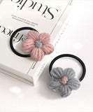 Rora ヘアゴム キッズ 通販 ブルーム ニット 髪ゴム 髪飾り 髪どめ 髪留め ヘアアクセサリー 子供 子ども こども 女の子 女子 お花 フラワー カジュアル かわいい おしゃれ オシャレ