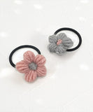 Rora ヘアゴム キッズ 通販 ブルーム ニット 髪ゴム 髪飾り 髪どめ 髪留め ヘアアクセサリー 子供 子ども こども 女の子 女子 お花 フラワー カジュアル かわいい おしゃれ オシャレ