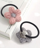 Rora ヘアゴム キッズ 通販 ブルーム ニット 髪ゴム 髪飾り 髪どめ 髪留め ヘアアクセサリー 子供 子ども こども 女の子 女子 お花 フラワー カジュアル かわいい おしゃれ オシャレ