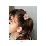 Rora ヘアゴム キッズ 通販 ブルーム ニット 髪ゴム 髪飾り 髪どめ 髪留め ヘアアクセサリー 子供 子ども こども 女の子 女子 お花 フラワー カジュアル かわいい おしゃれ オシャレ