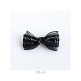 リボン バレッタ ハーフアップ 通販 Rora ローラ クラシック ツイード 髪飾り 髪どめ 髪留め 小さめ 大人っぽい 女の子 女子 子供 フォーマル 卒園式 入学式 結婚式 発表会 七五三