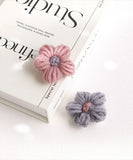 Rora ヘアクリップ キッズ 2個セット 通販 ブルーム ニット お花 フラワー ヘアークリップ 髪どめ 髪留め ヘアアクセサリー 髪飾り 子供 女の子 大人っぽい 卒園式 入学式 結婚式 発表会