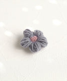 Rora ヘアクリップ キッズ 2個セット 通販 ブルーム ニット お花 フラワー ヘアークリップ 髪どめ 髪留め ヘアアクセサリー 髪飾り 子供 女の子 大人っぽい 卒園式 入学式 結婚式 発表会