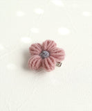 Rora ヘアクリップ キッズ 2個セット 通販 ブルーム ニット お花 フラワー ヘアークリップ 髪どめ 髪留め ヘアアクセサリー 髪飾り 子供 女の子 大人っぽい 卒園式 入学式 結婚式 発表会