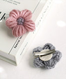 Rora ヘアクリップ キッズ 2個セット 通販 ブルーム ニット お花 フラワー ヘアークリップ 髪どめ 髪留め ヘアアクセサリー 髪飾り 子供 女の子 大人っぽい 卒園式 入学式 結婚式 発表会