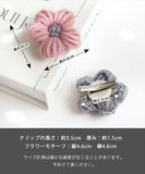 Rora ヘアクリップ キッズ 2個セット 通販 ブルーム ニット お花 フラワー ヘアークリップ 髪どめ 髪留め ヘアアクセサリー 髪飾り 子供 女の子 大人っぽい 卒園式 入学式 結婚式 発表会