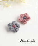 Rora ヘアクリップ キッズ 2個セット 通販 ブルーム ニット お花 フラワー ヘアークリップ 髪どめ 髪留め ヘアアクセサリー 髪飾り 子供 女の子 大人っぽい 卒園式 入学式 結婚式 発表会