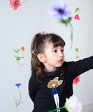 Rora ヘアクリップ キッズ 2個セット 通販 ブルーム ニット お花 フラワー ヘアークリップ 髪どめ 髪留め ヘアアクセサリー 髪飾り 子供 女の子 大人っぽい 卒園式 入学式 結婚式 発表会