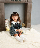 Rora ワンピース 通販 パハリータ ブローチ付きワンピース 子供服 ワンピ 長袖 フォーマルワンピース ツイード リボン 女の子 キッズ 子供 こども 子ども 入園 卒園 入学 結婚式