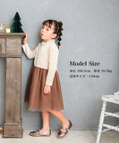 Rora ワンピース 通販 セリーナ ドッキングワンピース 子供服 ワンピ 長袖 フォーマルワンピース パール リボン 女の子 キッズ 子供 こども 子ども 結婚式 パーティー 入園 卒園 入学