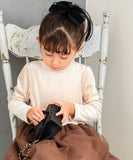 Rora ワンピース 通販 セリーナ ドッキングワンピース 子供服 ワンピ 長袖 フォーマルワンピース パール リボン 女の子 キッズ 子供 こども 子ども 結婚式 パーティー 入園 卒園 入学