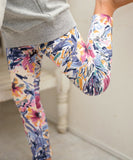 Rora 子供服 レギンス 通販 アザレア スパッツ パンツ ズボン 花柄 女の子 女子 子供 こども 子ども 10分丈 十分丈 通園 通学 幼稚園 かわいい おしゃれ カジュアル 春 夏 秋 冬