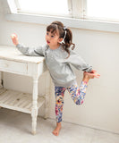 Rora 子供服 レギンス 通販 アザレア スパッツ パンツ ズボン 花柄 女の子 女子 子供 こども 子ども 10分丈 十分丈 通園 通学 幼稚園 かわいい おしゃれ カジュアル 春 夏 秋 冬