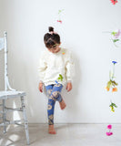 Rora 子供服 レギンス 通販 ロザミア スパッツ パンツ ズボン 花柄 女の子 女子 子供 こども 子ども 10分丈 十分丈 通園 通学 幼稚園 かわいい おしゃれ カジュアル 春 夏 秋 冬