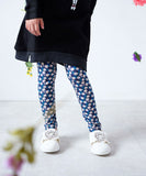 Rora 子供服 レギンス 通販 ルピナ スパッツ パンツ ズボン 小花柄 女の子 女子 子供 こども 子ども 10分丈 十分丈 通園 通学 幼稚園 かわいい おしゃれ カジュアル 春 夏 秋 冬