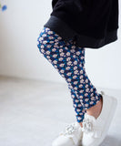 Rora 子供服 レギンス 通販 ルピナ スパッツ パンツ ズボン 小花柄 女の子 女子 子供 こども 子ども 10分丈 十分丈 通園 通学 幼稚園 かわいい おしゃれ カジュアル 春 夏 秋 冬