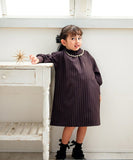 Rora ワンピース 通販 ビオラ パール付きバルーンワンピース 子供服 ワンピ 長袖 フォーマルワンピース コクーン パール 女の子 キッズ 子供 こども 子ども 結婚式 パーティー 入園 卒園