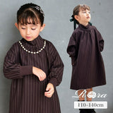 Rora ワンピース 通販 ビオラ パール付きバルーンワンピース 子供服 ワンピ 長袖 フォーマルワンピース コクーン パール 女の子 キッズ 子供 こども 子ども 結婚式 パーティー 入園 卒園