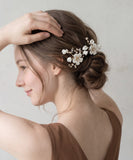 Rora ヘアアクセサリー 通販 ヘアピン 2個セット 髪飾り子ども Uピンセット セレモニー 七五三髪飾り 結婚式お呼ばれ ピアノ発表 入学式卒業式 浴衣着物和装 キッズ女の子用