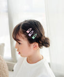ヘアピン 通販 Rora パッチン留め 子供用 キッズ ヘアアクセサリー ヘアクリップ スリーピン 前髪クリップ パステルカラー ハートモチーフ ミニサイズ 髪飾り 髪留め 女の子 子ども