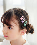 ヘアピン 通販 Rora パッチン留め 子供用 キッズ ヘアアクセサリー ヘアクリップ スリーピン 前髪クリップ パステルカラー ハートモチーフ ミニサイズ 髪飾り 髪留め 女の子 子ども