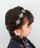 カチューシャ キッズ 通販 Rora ルリー ヘアアクセサリー 髪飾り 髪留め 子供 女の子 かわいい おしゃれ 可愛い オシャレ 細身 リーフ ストーン お出かけ フォーマル 発表会 結婚式