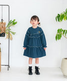 Rora ワンピース 通販 キッズワンピース ティアードワンピース 子どもワンピース お出掛け 通園通学小学生 お出かけデイリー 発表会結婚式 誕生日プレゼント 長袖 春秋冬 可愛いおしゃれ