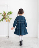 Rora ワンピース 通販 キッズワンピース ティアードワンピース 子どもワンピース お出掛け 通園通学小学生 お出かけデイリー 発表会結婚式 誕生日プレゼント 長袖 春秋冬 可愛いおしゃれ