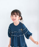 Rora ワンピース 通販 キッズワンピース ティアードワンピース 子どもワンピース お出掛け 通園通学小学生 お出かけデイリー 発表会結婚式 誕生日プレゼント 長袖 春秋冬 可愛いおしゃれ