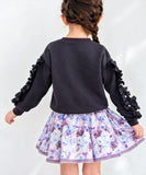 子供服 女の子 トレーナー 通販 Rora フリリーナ プルオーバー スウェット 長袖 フリル パール ビーズ かわいい おしゃれ 可愛い オシャレ カジュアル 通学 通園 普段着 保育園 幼稚園