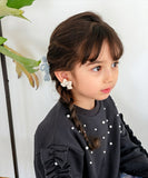 子供服 女の子 トレーナー 通販 Rora フリリーナ プルオーバー スウェット 長袖 フリル パール ビーズ かわいい おしゃれ 可愛い オシャレ カジュアル 通学 通園 普段着 保育園 幼稚園