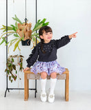 子供服 女の子 トレーナー 通販 Rora フリリーナ プルオーバー スウェット 長袖 フリル パール ビーズ かわいい おしゃれ 可愛い オシャレ カジュアル 通学 通園 普段着 保育園 幼稚園