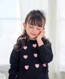 子供服 女の子 トレーナー 通販 Rora ロマンティカ プルオーバー スウェット 長袖 ハート かわいい おしゃれ 可愛い オシャレ カジュアル 通学 通園 普段着 お出かけ 保育園 幼稚園