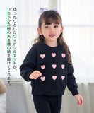 子供服 女の子 トレーナー 通販 Rora ロマンティカ プルオーバー スウェット 長袖 ハート かわいい おしゃれ 可愛い オシャレ カジュアル 通学 通園 普段着 お出かけ 保育園 幼稚園