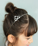 Rora カチューシャ 通販 ヘアアクセサリー 髪飾り ヘッドドレス 子供 女の子 可愛い おしゃれ シルバー キラキラ 王冠 ラインストーン 発表会 入園式 卒園式 入学式 子ども用アクセサリー