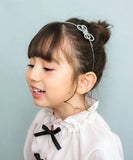 Rora カチューシャ 通販 ヘアアクセサリー 髪飾り ヘッドドレス 子供 女の子 可愛い おしゃれ シルバー キラキラ リボン ラインストーン 発表会 入園式 卒園式 入学式