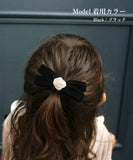 Rora ヘアクリップ キッズ 通販 ヘアークリップ 髪どめ 髪留め ヘアアクセサリー 髪飾り ローラ ローズ ベルベット リボン 子供 女の子 大人っぽい 卒園式 入学式 結婚式 発表会 可愛い