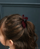 Rora ヘアクリップ キッズ 通販 ヘアークリップ 髪どめ 髪留め ヘアアクセサリー 髪飾り ローラ ローズ ベルベット リボン 子供 女の子 大人っぽい 卒園式 入学式 結婚式 発表会 可愛い
