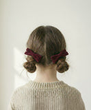 Rora ヘアクリップ キッズ 2個セット 通販 ヘアークリップ 髪どめ 髪留め ヘアアクセサリー 髪飾り ローラ ルル ベルベット リボン 子供 女の子 大人っぽい 卒園式 入学式 結婚式 発表会
