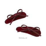 Rora パッチン留め 2個セット 通販 ローラ レーヌ スウェード パッチンピン パッチンどめ ヘアピン 髪留め 髪飾り リボン 子供 可愛い おしゃれ 女の子 卒園式 入園式 入学式 卒業式