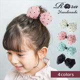 Rora ヘアクリップ キッズ 通販 ヘア クリップ 髪飾り 髪留め 女の子 リボン ドット 水玉 子供 子ども こども おしゃれ かわいい 可愛い 卒園式 入学式 ピアノ発表会 七五三 結婚式