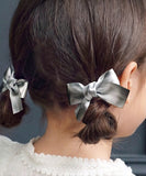 Rora ヘアクリップ 3個セット リボン 通販 ローラ rora ヘア クリップ 髪留め 髪どめ 髪飾り ヘアークリップ ヘアアクセサリー ヘアアクセ 挟むだけ 光沢 上品 キッズ 女の子 女子 こども