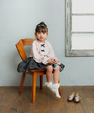 Rora ブラウス 通販 ローラ さくら キッズ 子供 女の子 子ども スタンドカラー フリル 襟 リボン 長袖 パフスリーブ 卒園式 入学式 卒業式 フォーマル カジュアル 結婚式 発表会 おしゃれ