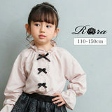 Rora ブラウス 通販 ローラ さくら キッズ 子供 女の子 子ども スタンドカラー フリル 襟 リボン 長袖 パフスリーブ 卒園式 入学式 卒業式 フォーマル カジュアル 結婚式 発表会 おしゃれ